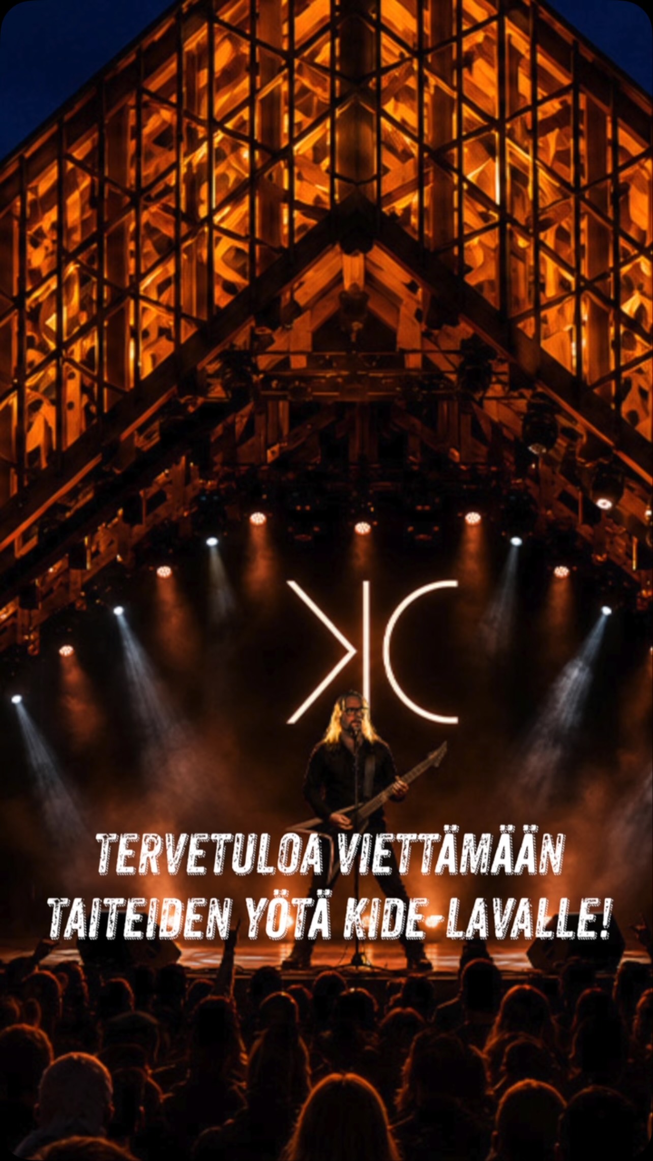Kalle Caiania Kuhmon Taiteiden yön Kide-lavalla
